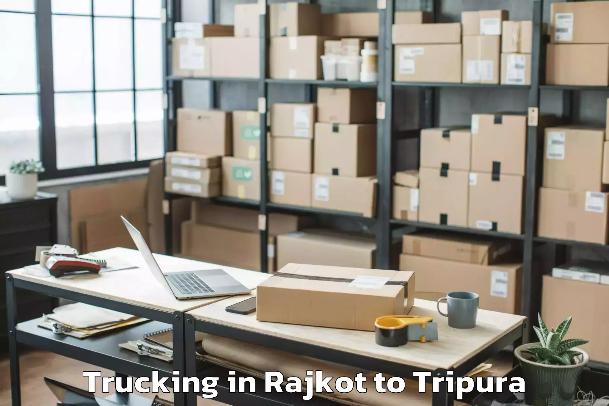 Efficient Rajkot to Melaghar Trucking